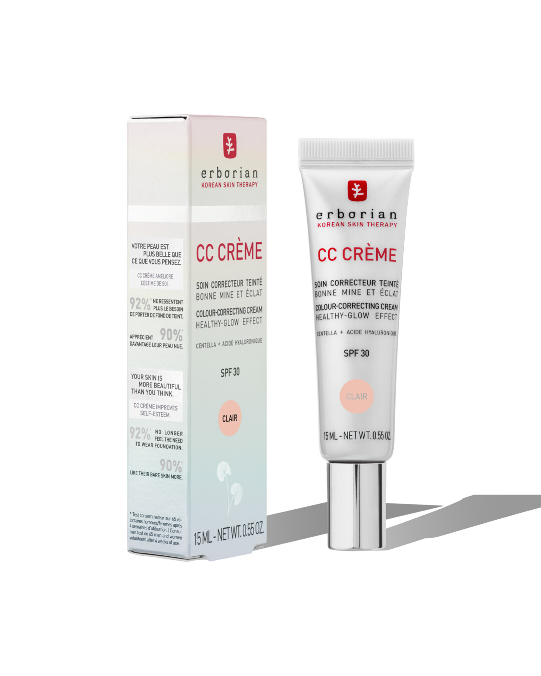 cc-creme-clair-15ml-6aa10408-new-2025 Крем клер контроль кольору ERBORIAN CC CREAM CLAIR HIGH DEFINITION RADIANCE FACE CREAM SKIN PERFECTOR 15мл - Зображення 1