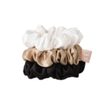 Набір із 3 резинок середнього розміру беж MON MOU SILK MEDIUM SCRUNCHIES SET