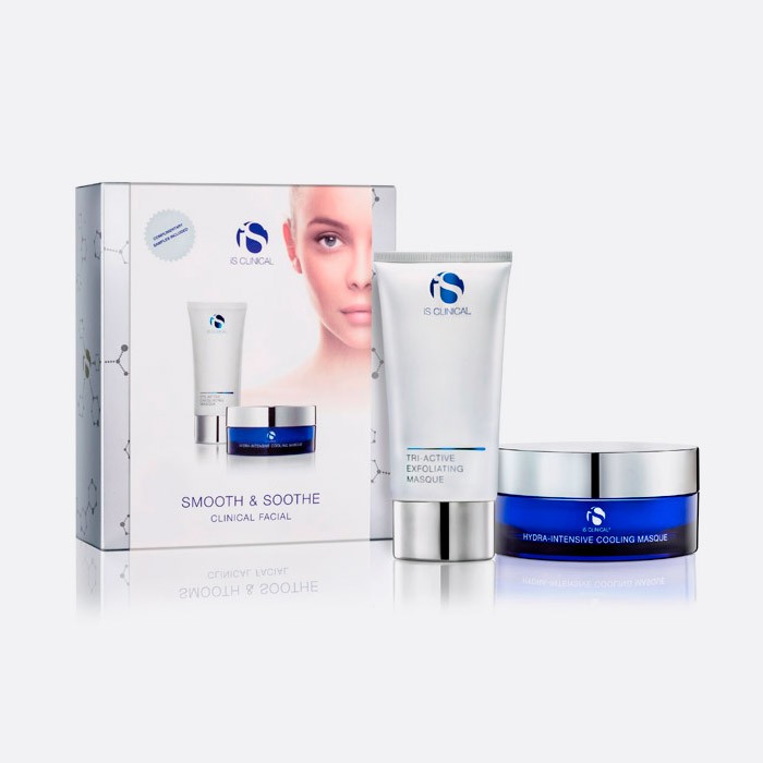 IMG_8950 Набір «Оксамитова шкіра» «Вогонь і лід» IS CLINICAL SMOOTH & SOOTHE CLINICAL FACIAL - Зображення 1