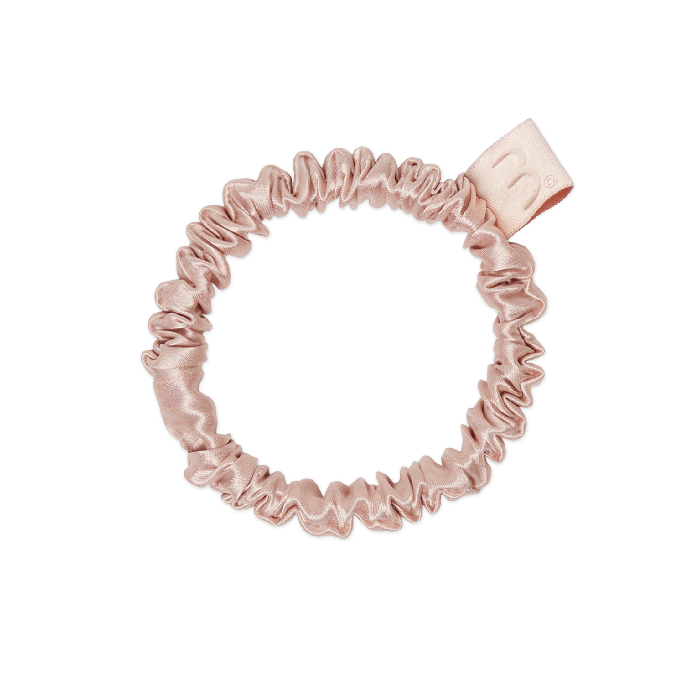 нюд 005-04 (4820290390324) Тонка резинка з натурального шовку нюд MON MOU SILK SLIM SCRUNCHIE NUDE - Зображення 1