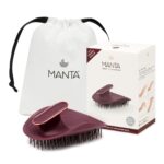 Масажна щітка для волосся бургунді MANTA HEALTHY HAIR BRUSH BURGUNDY/ROSE GOLD - Зображення 2