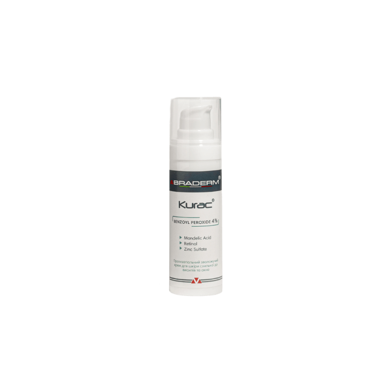 braderma-kurac-cream-1 Нічний крем з бензоїл пероксидом BRADERM KURAC CREAM 30мл - Зображення 1