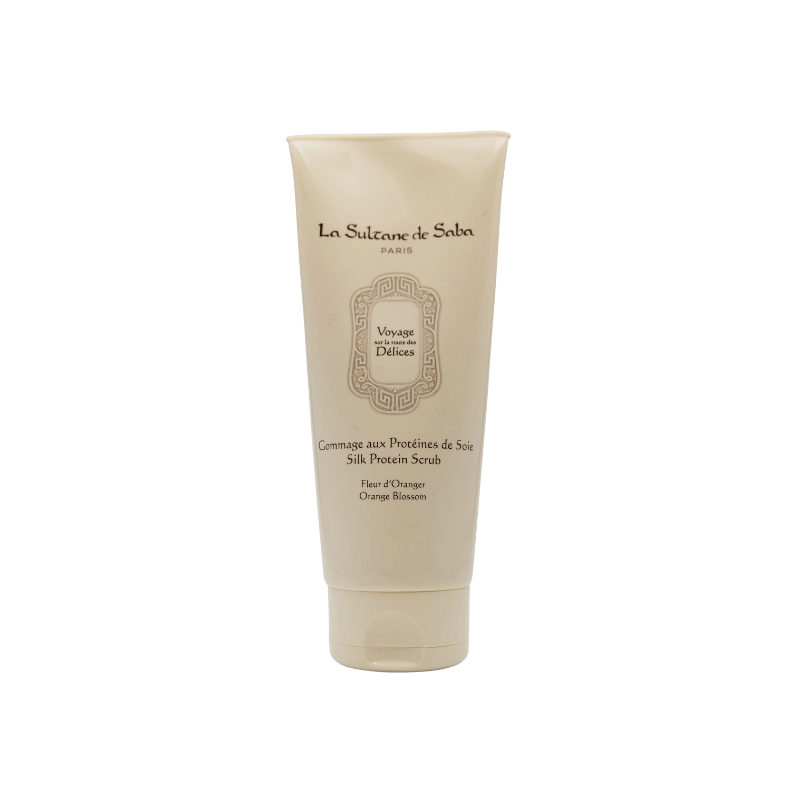 Silk-Protein-Scrub-orange-1-1 Шовковий скраб "Квіти апельсину" LA SULTANE DE SABA SILK PROTEIN SCRUB ORANGE BLOSSOM 200мл - Зображення 1