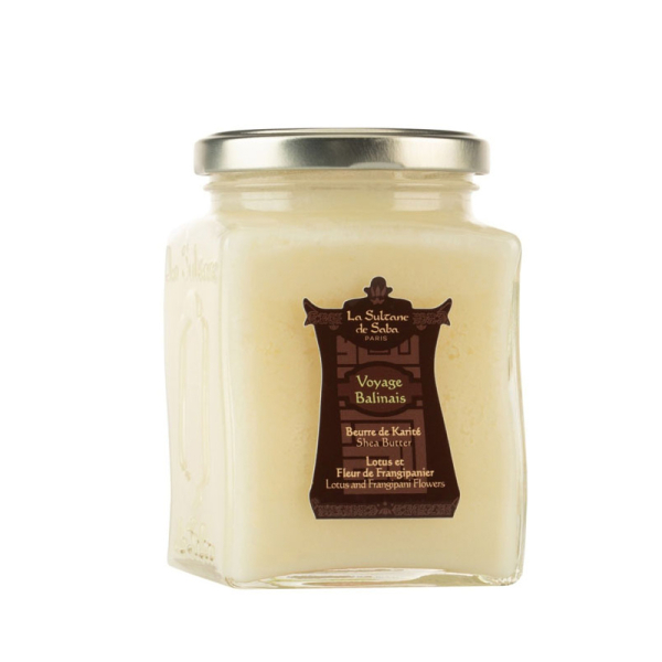 sultane_karite_lotus-600x600 Баттер каріте "Лотос і франжипані" LA SULTANE DE SABA BEURRE DE KARITE BALINESE SHEA BUTTER LOTUS AND FRANGIPANI FLOWERS 300мл - Зображення 1