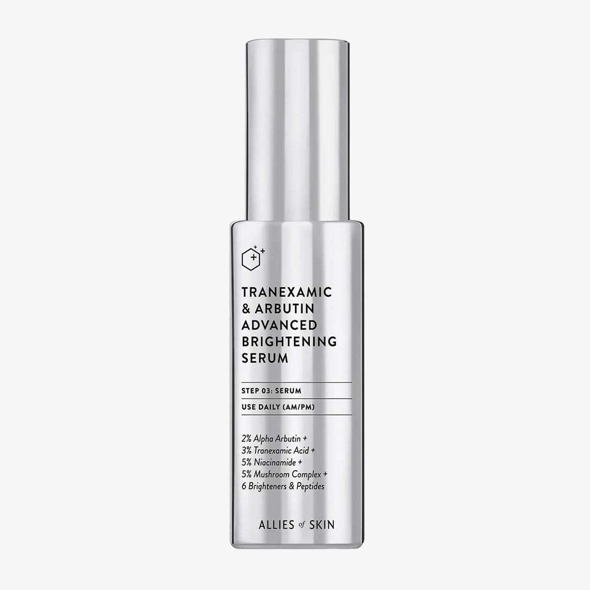 tranexamic_arbutin_advanced_brightening_serum Сироватка із транексамовою кислотою для корекції гіперпігментації ALLIES OF SKIN TRANEXAMIC & ARBUTIN ADVANCED BRIGHTENING SERUM 30мл - Зображення 1