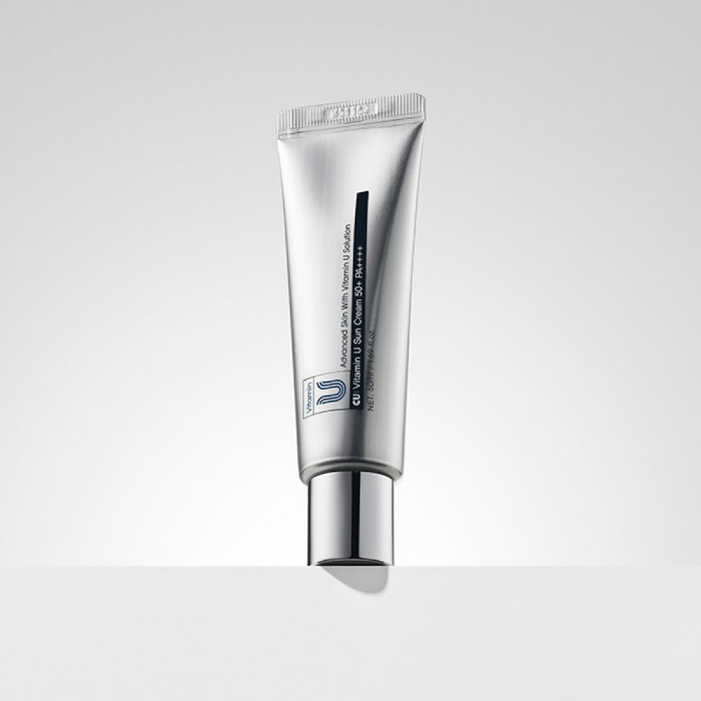 cuskin-vitamin-u-sun-cream-spf-50-pa-50-ml-zaspokiylivy-sontsezahisny-krem-z-vitaminom-u-ta-1000x1000 Заспокійливий сонцезахисний крем з вітаміном U та пептидами CU SKIN VITAMIN U SUN CREAM SPF 50+ PA++++ 50мл - Зображення 1