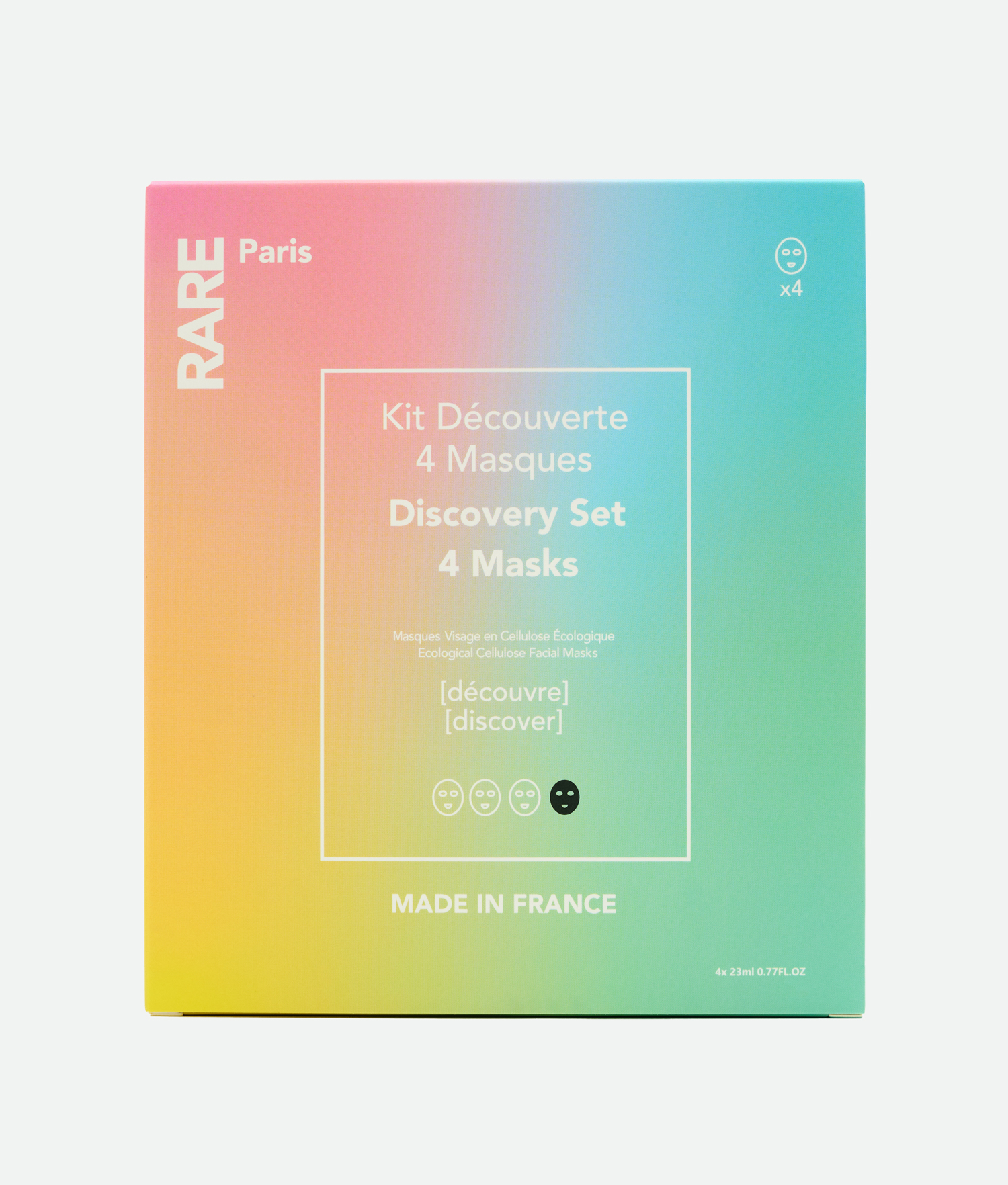 NEW-box-of-4-face-mask-1_3-1500x1764 Набір з чотирьох масок для обличчя RARE PARIS BOX OF 4 FACE MASK - Зображення 1